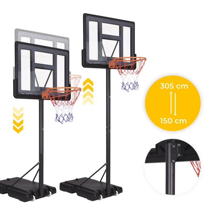 Reguliuojamas krepšinio stovas 305 cm aukščio MOVEPRO