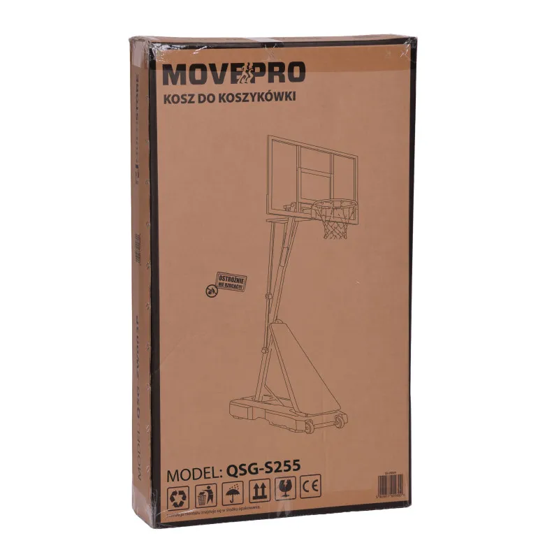 Регулируемая баскетбольная стойка высотой 305 см MOVEPRO