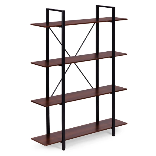 Lentyna metaliniu rėmu svetainei ar biurui, 4 lentynos Lentynos ModernHome