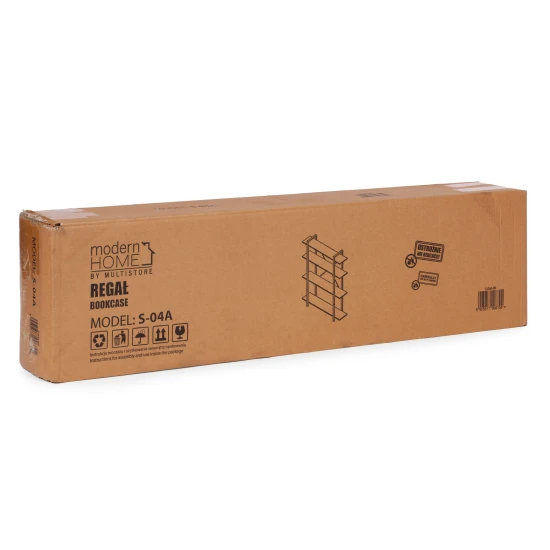 Lentyna metaliniu rėmu svetainei ar biurui, 4 lentynos Lentynos ModernHome