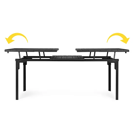 Extendable gray table, 180–240 cm