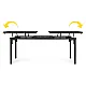 Extendable gray table, 180–240 cm