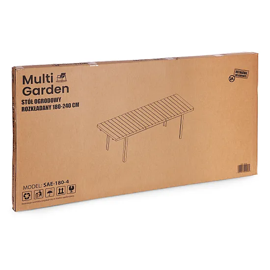 Extendable gray table, 180–240 cm