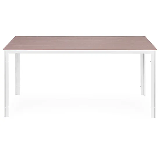 Smėlio spalvos stalas 6 asmenims 156 x 78 cm