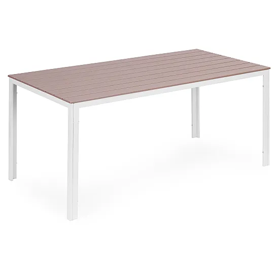 Smėlio spalvos stalas 6 asmenims 156 x 78 cm