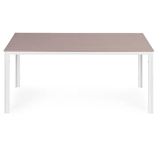 Smėlio spalvos stalas 6 asmenims 156 x 78 cm