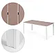 Smėlio spalvos stalas 6 asmenims 156 x 78 cm
