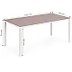 Smėlio spalvos stalas 6 asmenims 156 x 78 cm