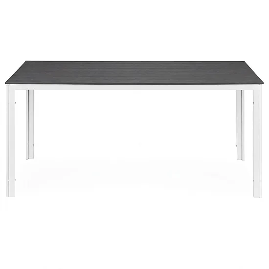 Gray and white 6-seater table, 156 x 78 cm