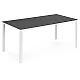 Gray and white 6-seater table, 156 x 78 cm