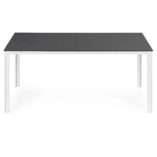 Gray and white 6-seater table, 156 x 78 cm