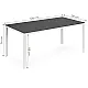 Gray and white 6-seater table, 156 x 78 cm