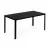 Black 6-seater garden table, 156 x 78 cm