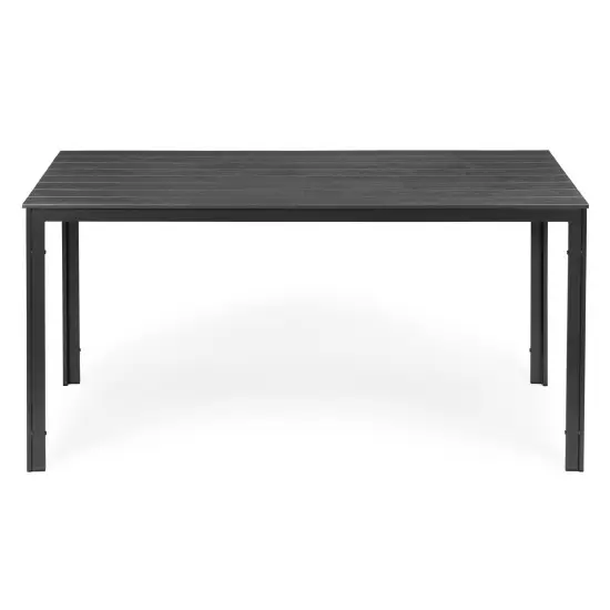 Pilkas 6 vietų sodo stalas 156 x 78 cm