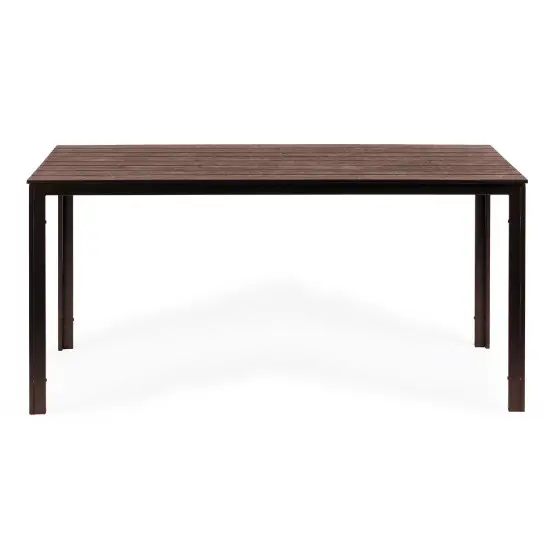 6 vietų rudas sodo stalas 156 x 78 cm