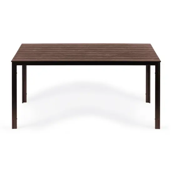 6 vietų rudas sodo stalas 156 x 78 cm