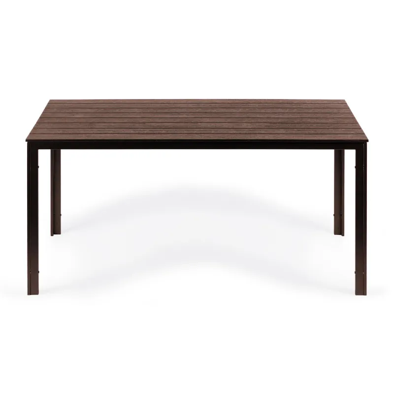 6 vietų rudas sodo stalas 156 x 78 cm