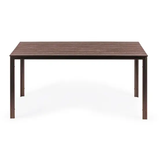 6 vietų rudas sodo stalas 156 x 78 cm