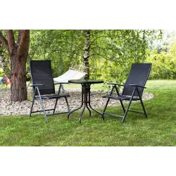 Apvalus sodo stalas 80 cm su skėčio tvirtinimo anga MultiGarden