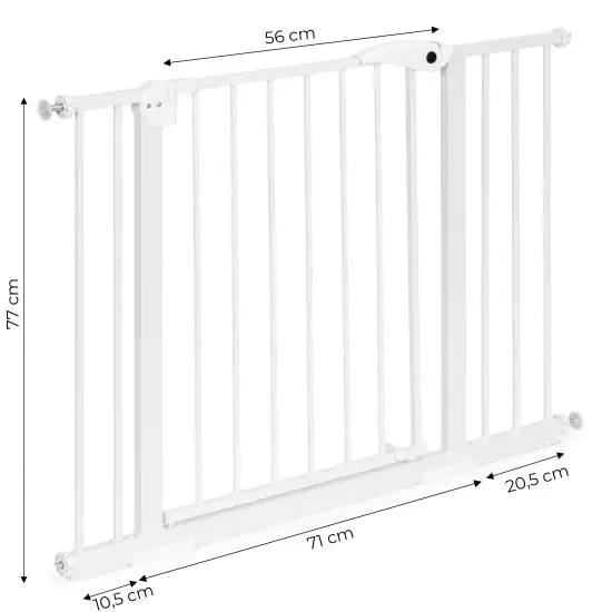 Balti apsauginiai varteliai 74-105 cm Apsauginiai barjerai ECOTOYS