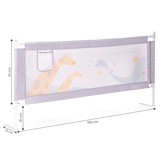 Bed Safety Rail 200 cm Protection Guard for Children Apsauginiai barjerai ECOTOYS