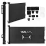 Black safety gate, 160 cm, for stairs and doors