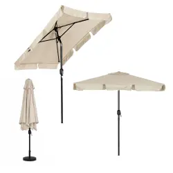 Didelis rusvas stačiakampis sodo skėtis 200 x 130 cm Multigarden