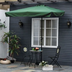 Didelis žalias stačiakampio formos skėtis 200x140 cm