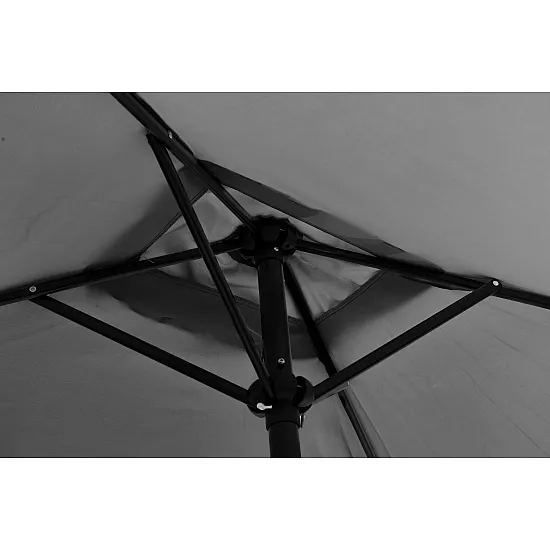 Didelis pilkas stačiakampio formos skėtis 200 x 140 cm