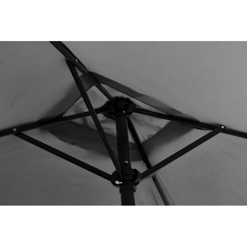 Didelis pilkas stačiakampio formos skėtis 200 x 140 cm