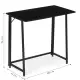 Sulankstomas juodas kompiuterio stalas 80x45 cm ModernHome