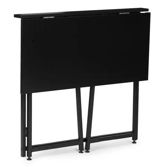 Sulankstomas juodas kompiuterio stalas 80x45 cm ModernHome