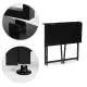Sulankstomas juodas kompiuterio stalas 80x45 cm ModernHome