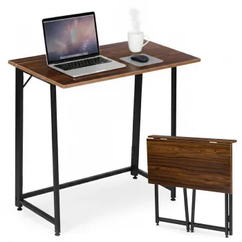 Kokkupandav tumepruun arvutilaud 80x45 cm ModernHome
