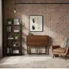 Sulankstomas tamsiai rudas kompiuterio stalas 80x45 cm ModernHome