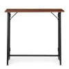 Sulankstomas tamsiai rudas kompiuterio stalas 80x45 cm ModernHome
