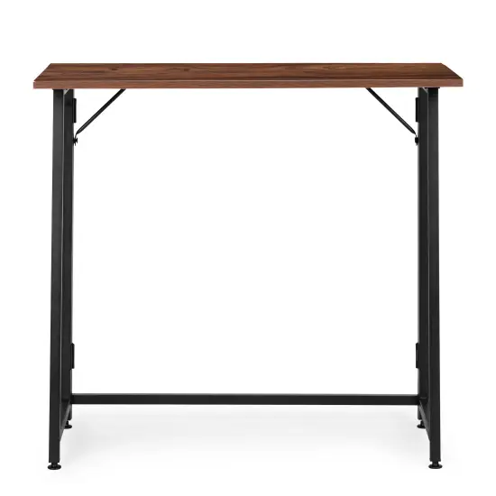 Sulankstomas tamsiai rudas kompiuterio stalas 80x45 cm ModernHome