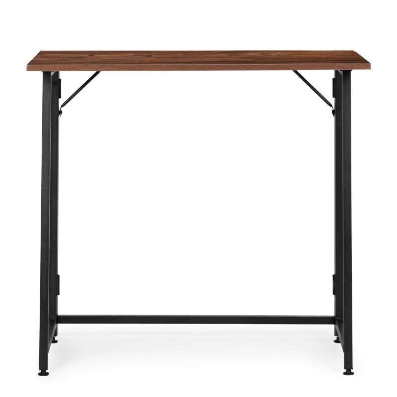 Sulankstomas tamsiai rudas kompiuterio stalas 80x45 cm ModernHome
