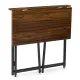 Sulankstomas tamsiai rudas kompiuterio stalas 80x45 cm ModernHome