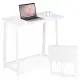 Sulankstomas baltas kompiuterio stalas 80x45 cm ModernHome