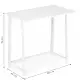 Sulankstomas baltas kompiuterio stalas 80x45 cm ModernHome