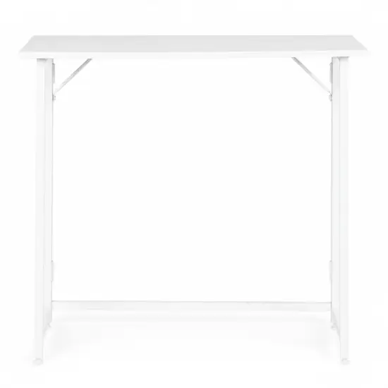 Sulankstomas baltas kompiuterio stalas 80x45 cm ModernHome