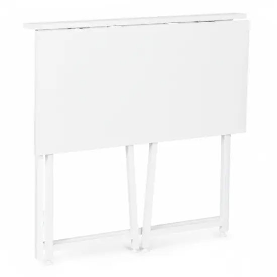 Sulankstomas baltas kompiuterio stalas 80x45 cm ModernHome