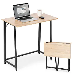 Sulankstomas rusvas kompiuterio stalas 80x45 cm ModernHome