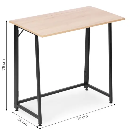 Sulankstomas rusvas kompiuterio stalas 80x45 cm ModernHome