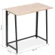 Sulankstomas rusvas kompiuterio stalas 80x45 cm ModernHome