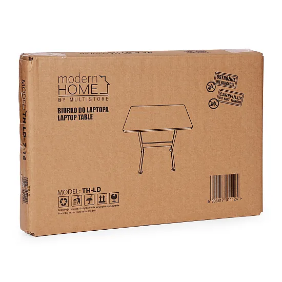 Przenośny czarny stolik pod laptopa ModernHome