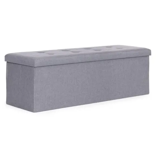 Šviesiai pilka daiktų laikymo dėžė 111x38 cm
