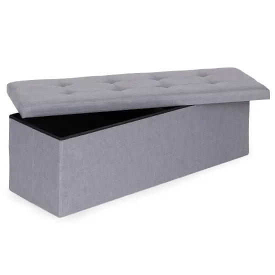 Šviesiai pilka daiktų laikymo dėžė 111x38 cm