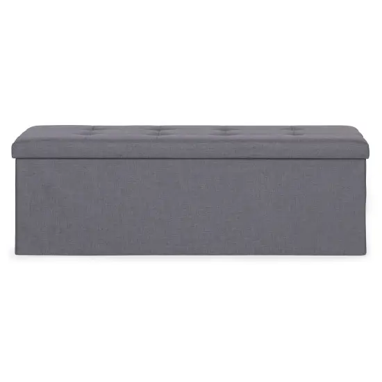 Šviesiai pilkos spalvos daiktų laikymo dėžė 111x38 cm